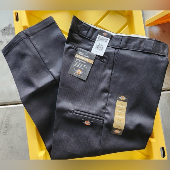 🖤👖🖤 Dickies Men's Loose Fit Double Knee Twill Work Pants - Black - Size 36x30 - Picture 1 of 13